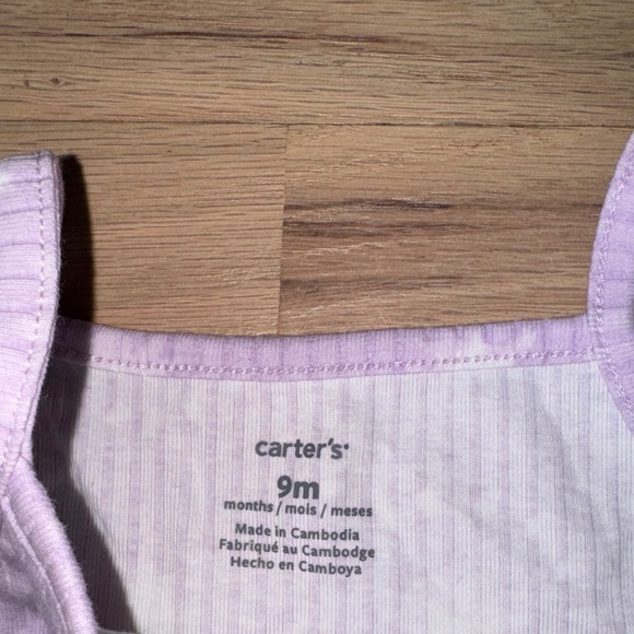 Carter's Pink Floral and Purple Striped Camisoles - Picture 4 of 16